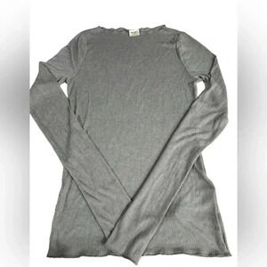 Abercrombie and Fitch Lightweight Gray Simple Base Layer Long Sleeve top NWOT M